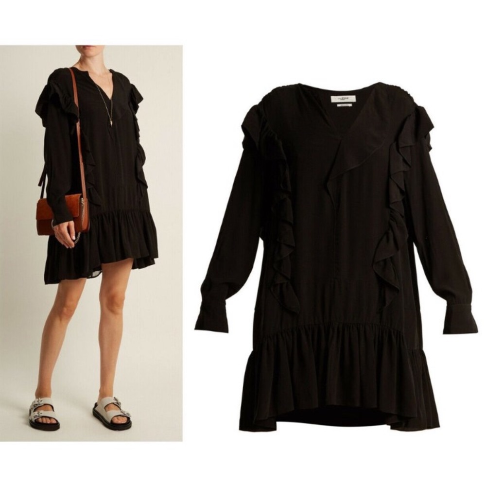 Isabel Marant Etoile Wedy Ruffle Dress Size 40